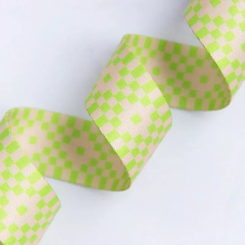 1 1/2″ Webbing | Ruby Star Society | Bitmapped – Neon Yellow