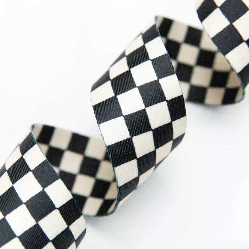 1 1/2″ Webbing | Ruby Star Society | Checker – Black & Natural