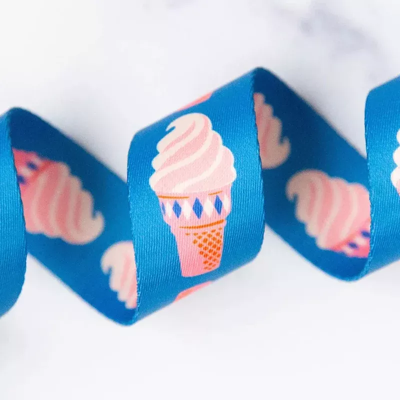 1 1/2″ Webbing | Ruby Star Society | Ice Cream – Bright Blue
