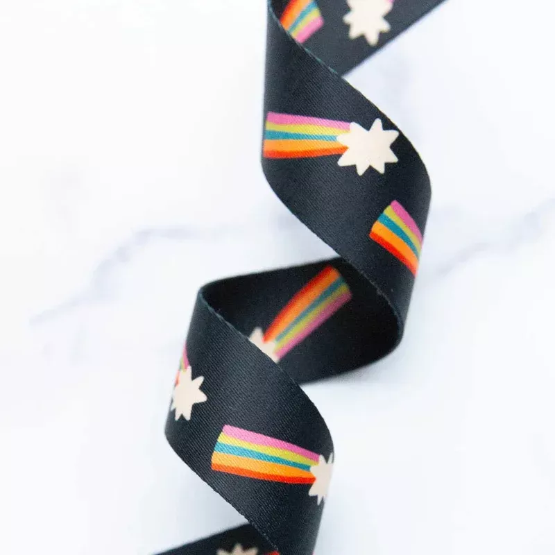 1 1/2″ Webbing | Ruby Star Society | Shooting Star – Black