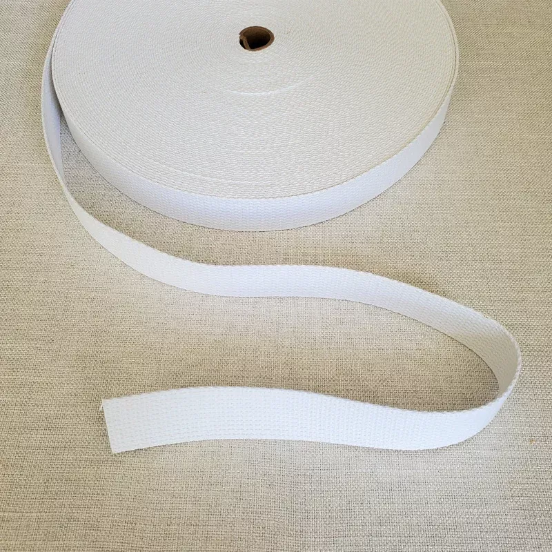 1 1/2″ wide WHITE Heavy Cotton Belting | 3 Yard Cut