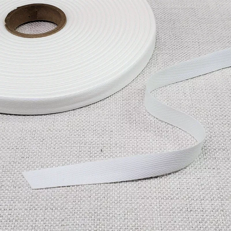1/2″ Cotton Twill Tape | Lightweight | White | 5 Yard Cut