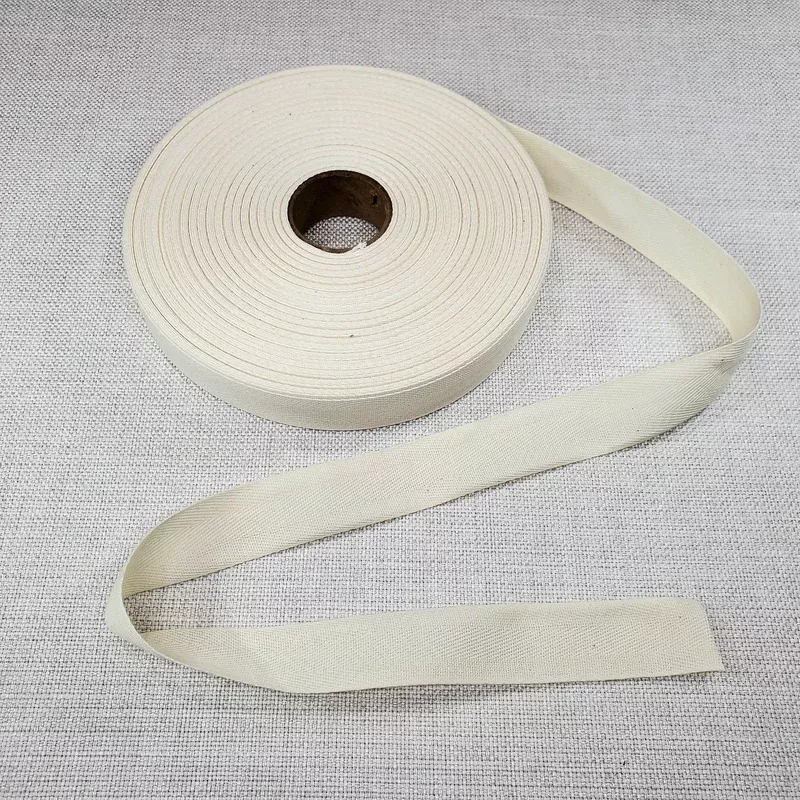 1″ Cotton Twill Tape | Lightweight | Natural | 5 Yard Cut