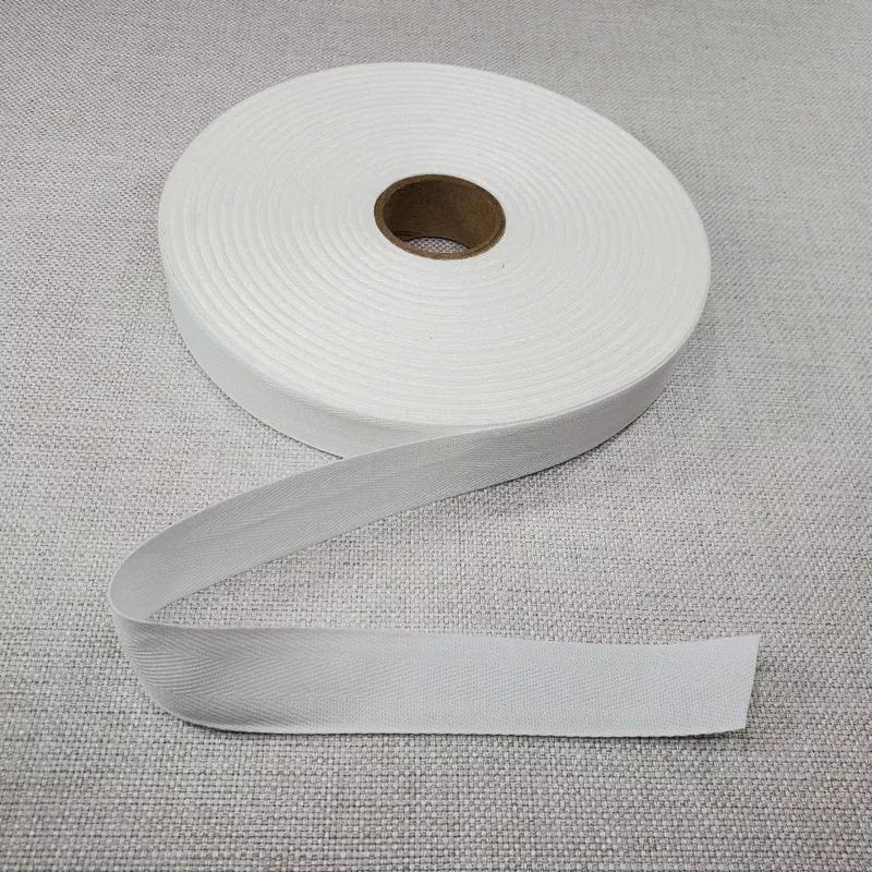 1″ Cotton Twill Tape | Lightweight | White | 5 Yard Cut