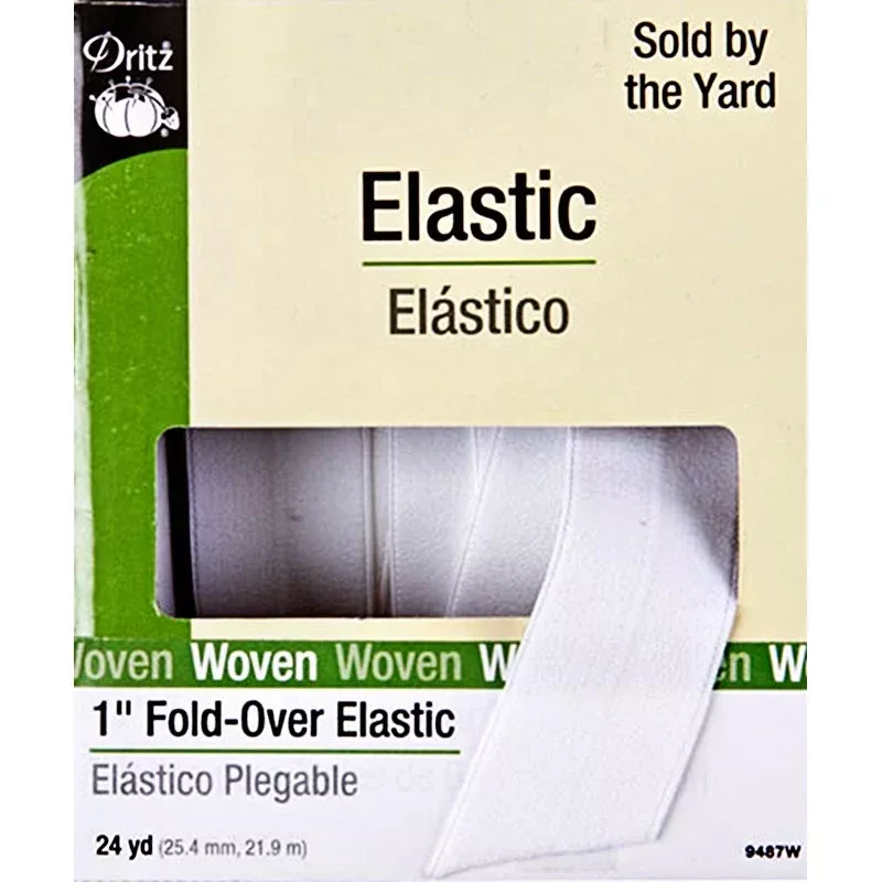 1" Fold-Over Elastic (by the yard)