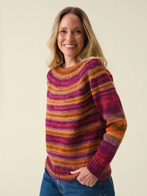 10858 Top Down Yoke Sweater PDF
