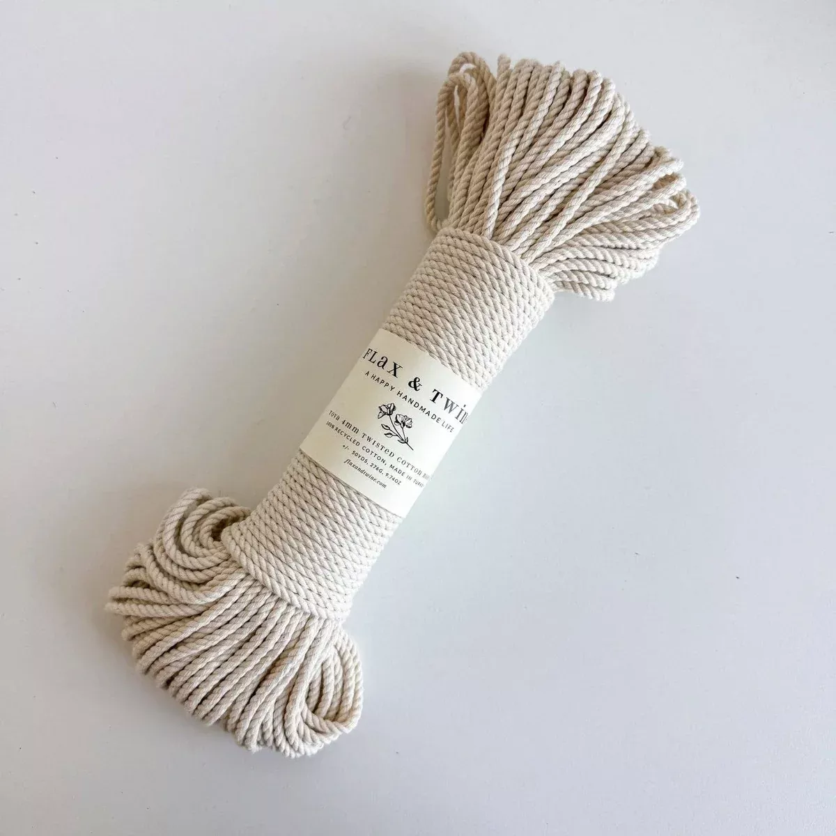 4mm Tova Twisted Cotton Rope
