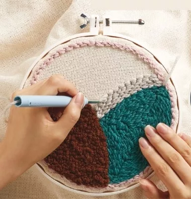 8817 Clover Punch Needle 7" Hoop