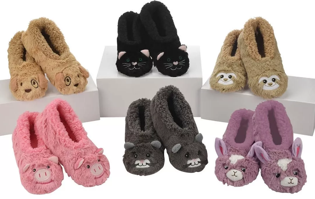 Adult Furry Foot Pals Snoozie Slippers