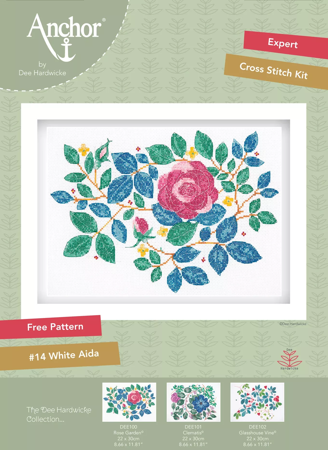 Anchor Dee Hardwicke Embroidery Kits - Rose Garden Cross Stitch Dee. H - 22cm x 30cm
