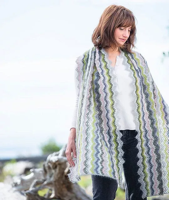 A Churchmouse Yarns and Teas Crochet Pattern - Vintage Crocheted Wrap and Scarf (PDF)