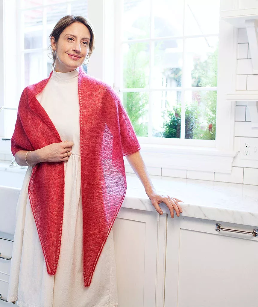 A Churchmouse Yarns and Teas Pattern - Demi Lune Scarf (PDF)