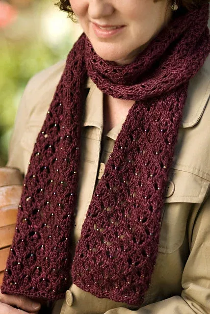 A Churchmouse Yarns and Teas Pattern - English Mesh Lace Scarf (PDF)