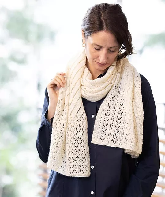 A Churchmouse Yarns and Teas Pattern - Lace Sampler Scarf (PDF)