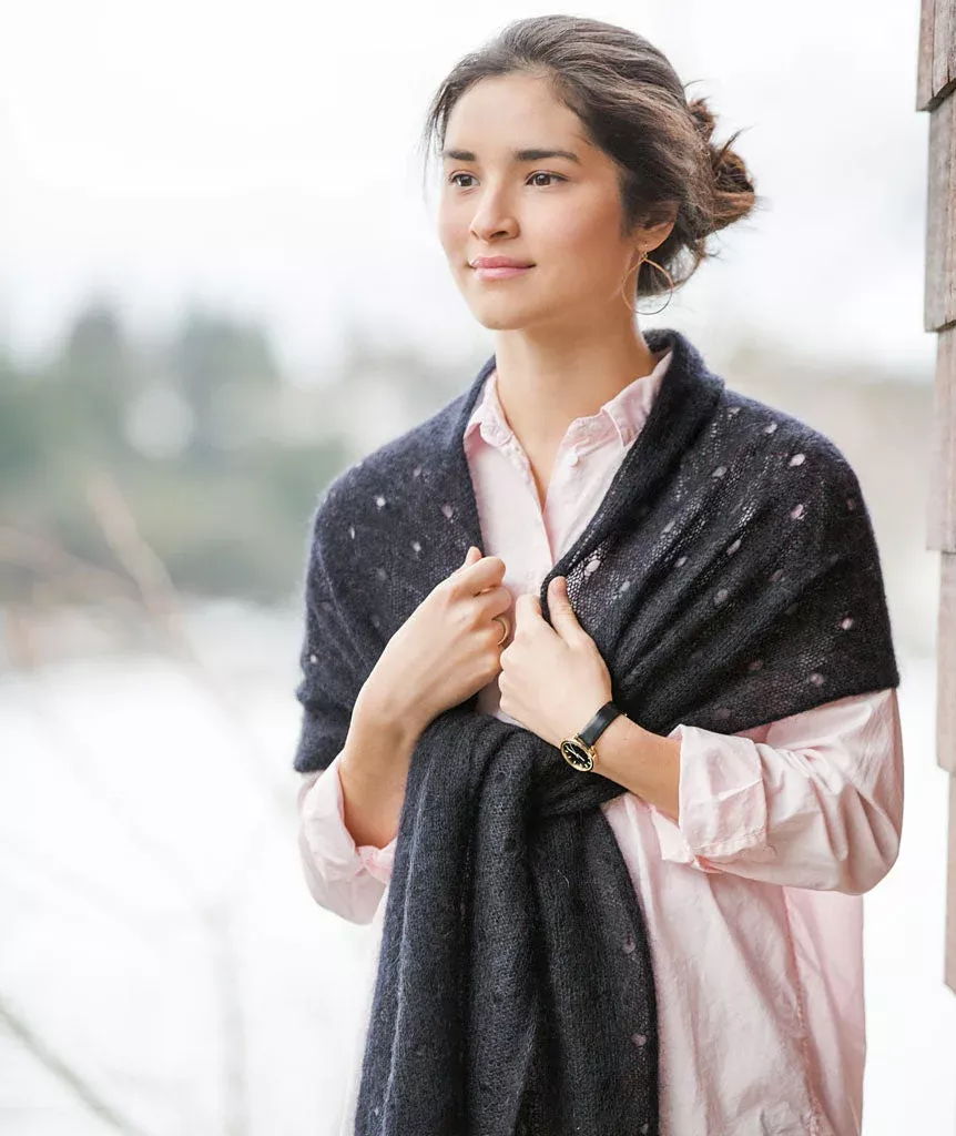 A Churchmouse Yarns and Teas Pattern - Polka Dot Scarf (PDF)