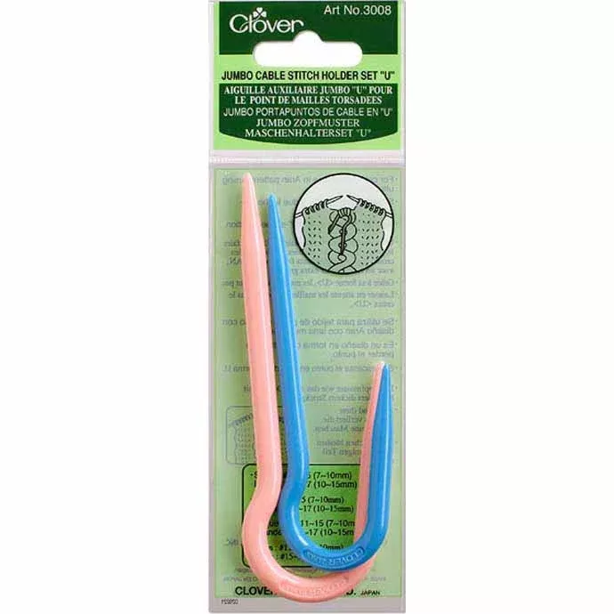 Clover Jumbo U Shaped Cable Stitch Holder 3008