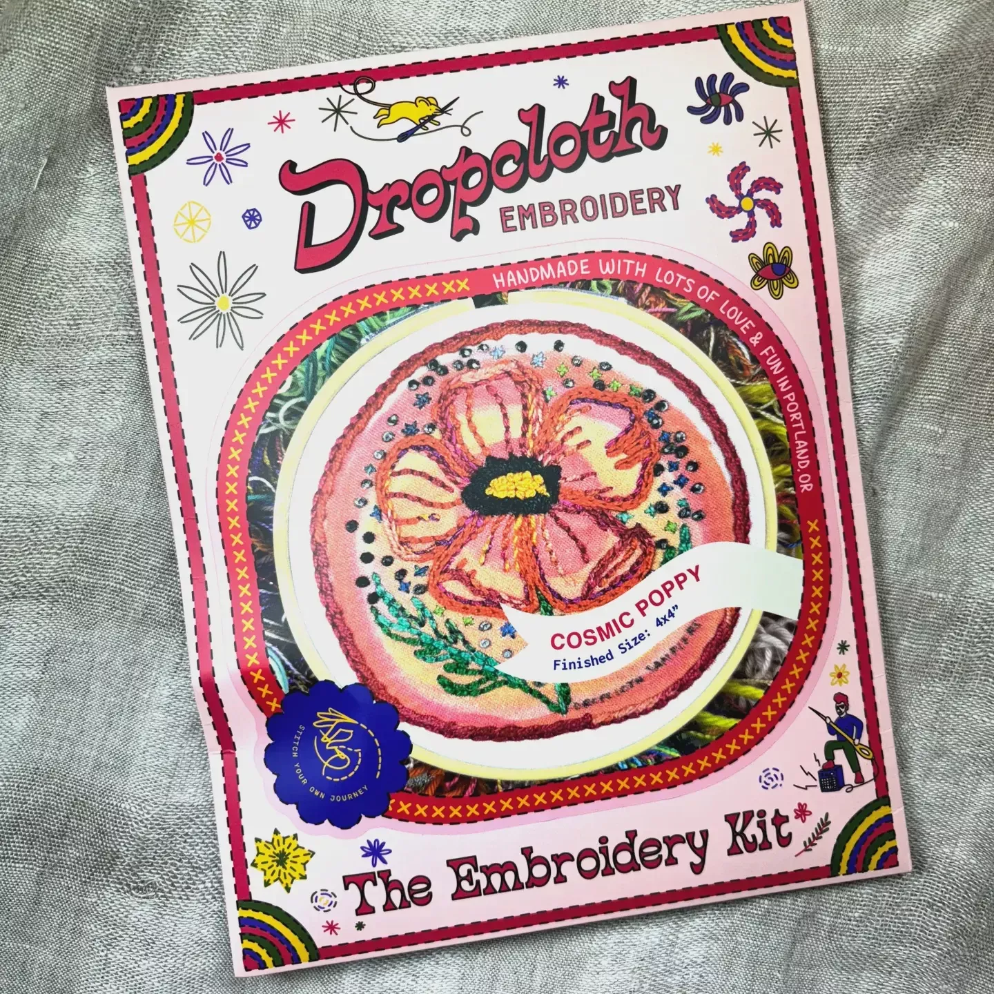 Cosmic Poppy Sampler Embroidery Kit
