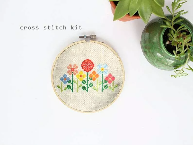 Flower Garden Kit (Counted Cross Stitch)