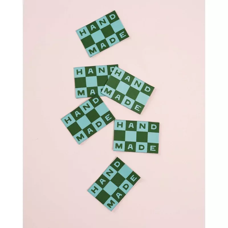 ‘Handmade’ Checkerboard Large Labels