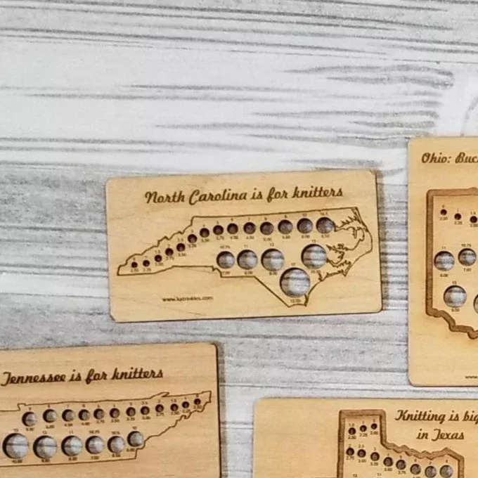 Katrinkles North Carolina Knitting Needle Gauge