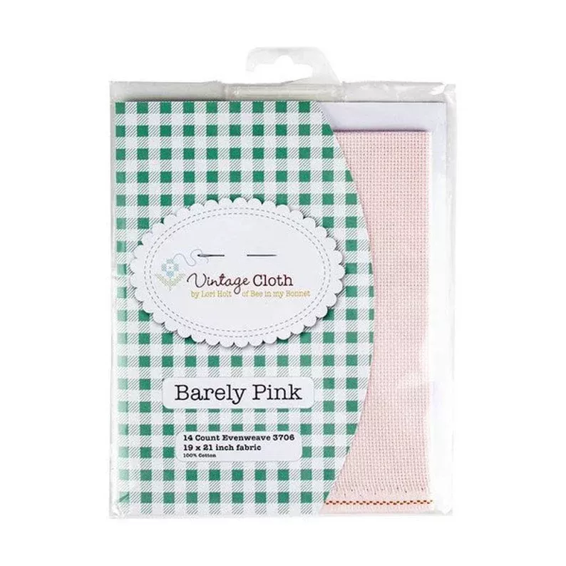 Lori Holt - 14 count - Riley Blake - Vintage Cloth - Barely Pink - 18in x 21in