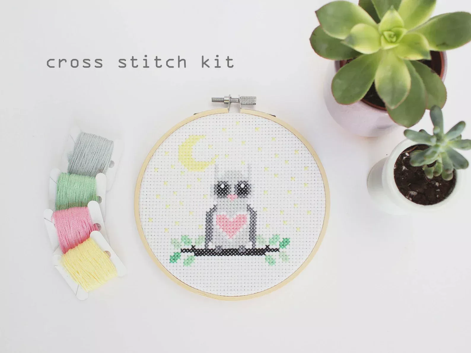 Mini Owl Kit (Counted Cross Stitch)