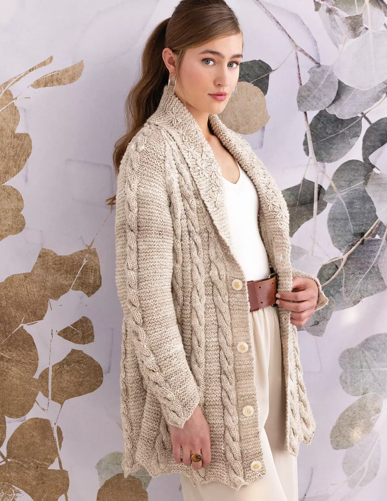 A Noro Haunui Silk Pattern - Cabled Charisma (PDF)