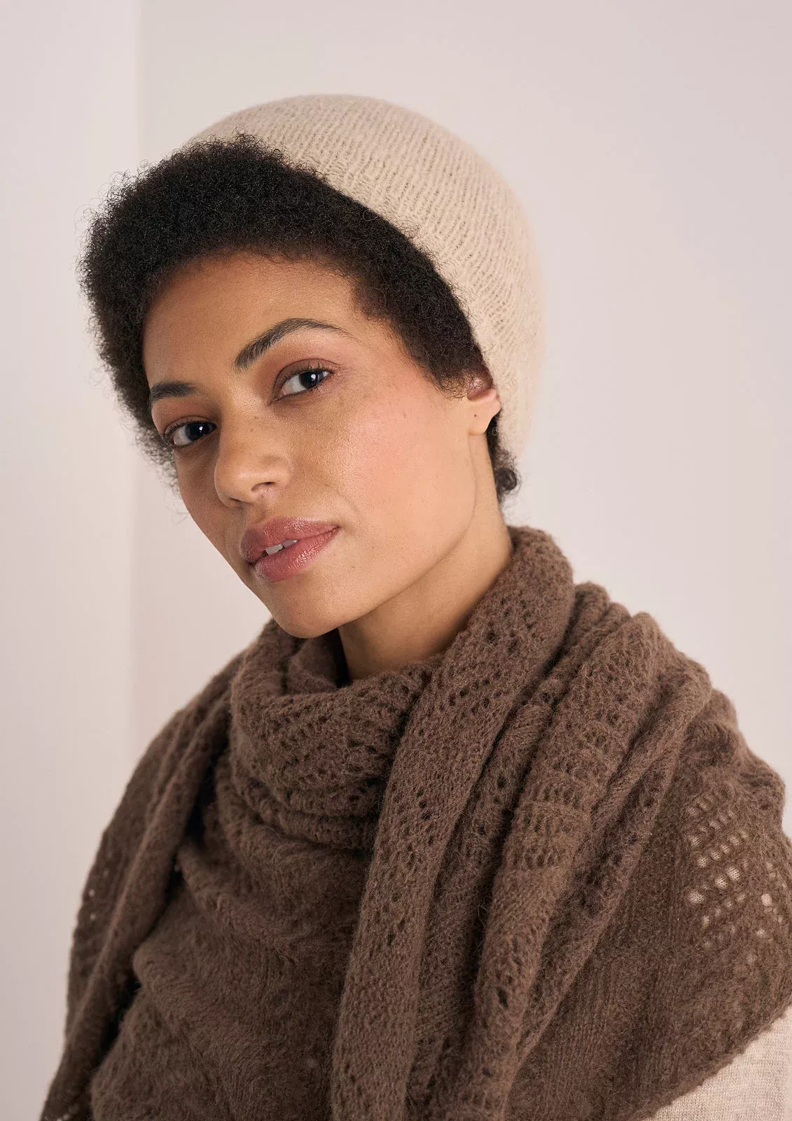 A Rowan Mode Alpaca Haze Pattern - Pier + Metton Hat and Shawl (PDF)