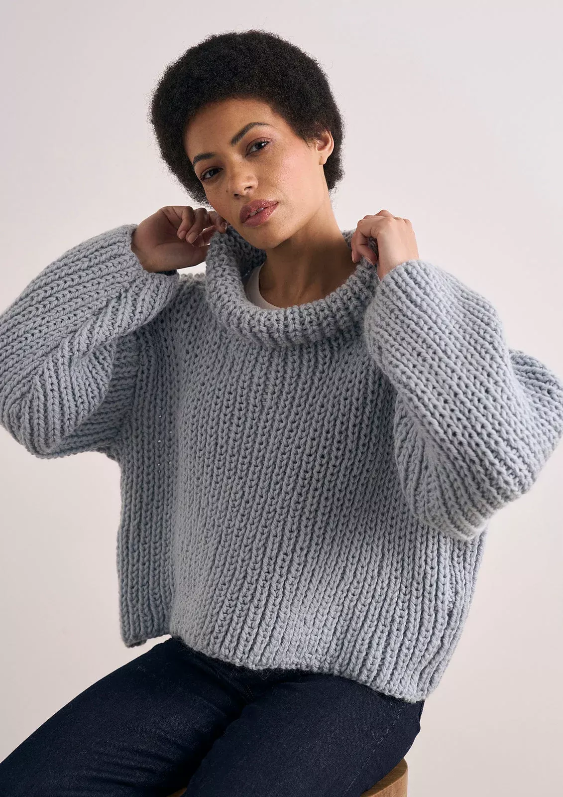 A Rowan Mode Chunky Wool Pattern - Kessingland Pullover (PDF)