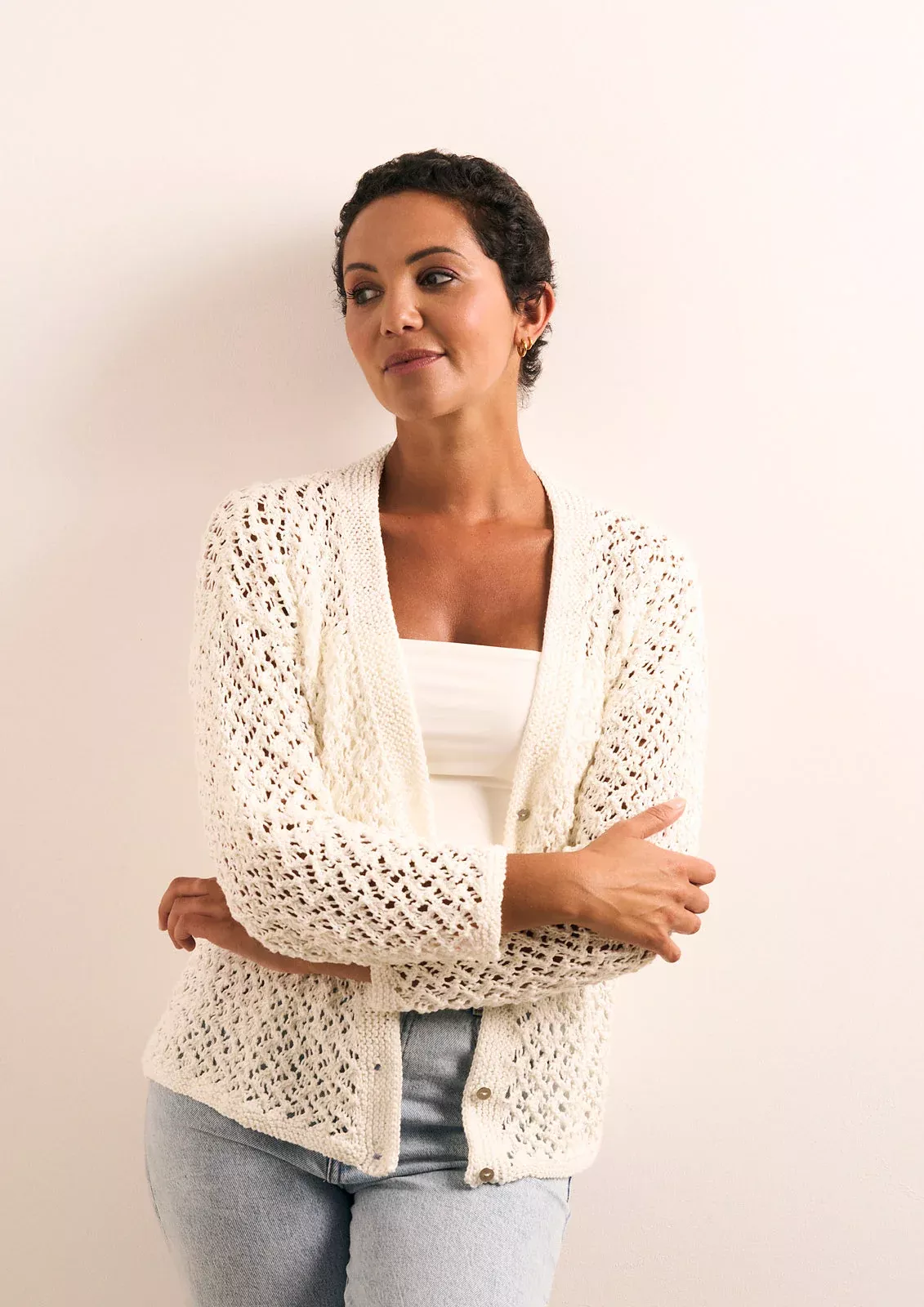A Rowan Mode Cotton DK Pattern - Tage Cardigan (PDF)