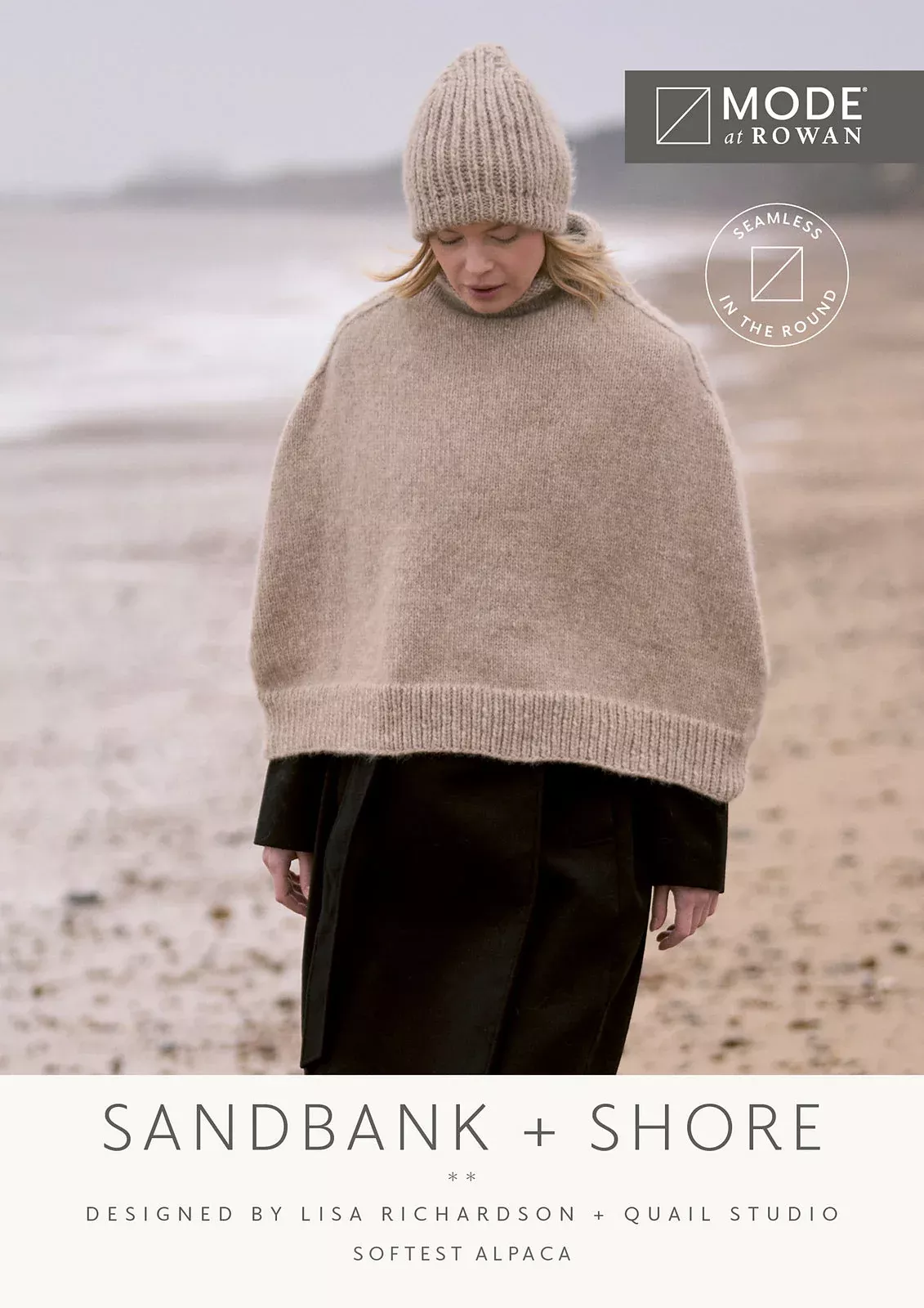 A Rowan Mode Softest Alpaca Pattern - Sandbank + Shore Hat and Poncho (PDF)