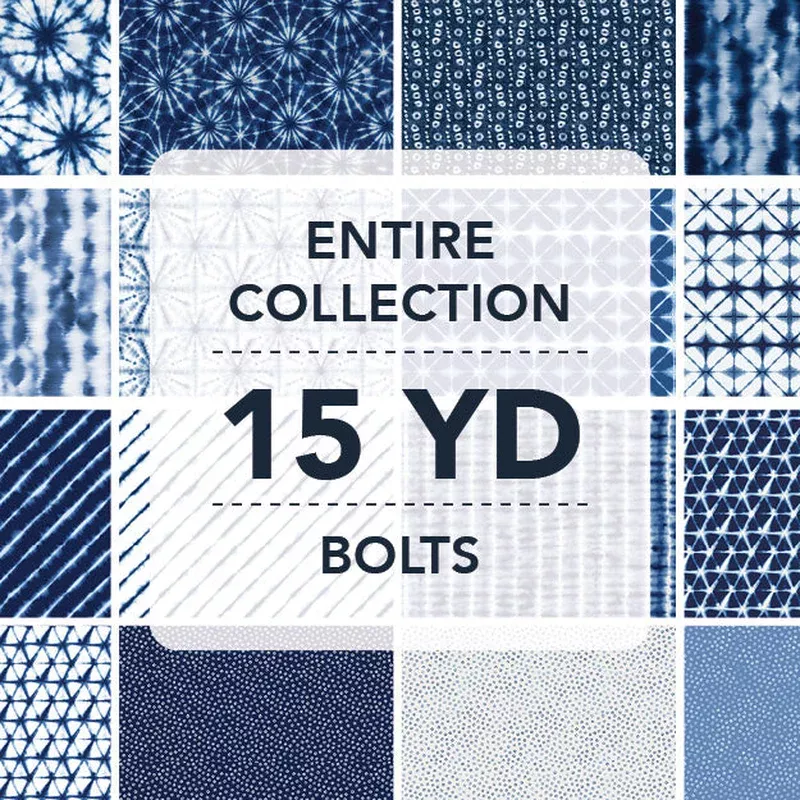 Shibori Whistler Studios 15YDSHIB-X Multi 15Yd Assortment Cotton