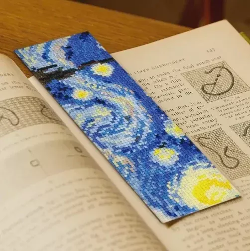 Starry Night by Van Gogh Cross Stitch Bookmark Kit