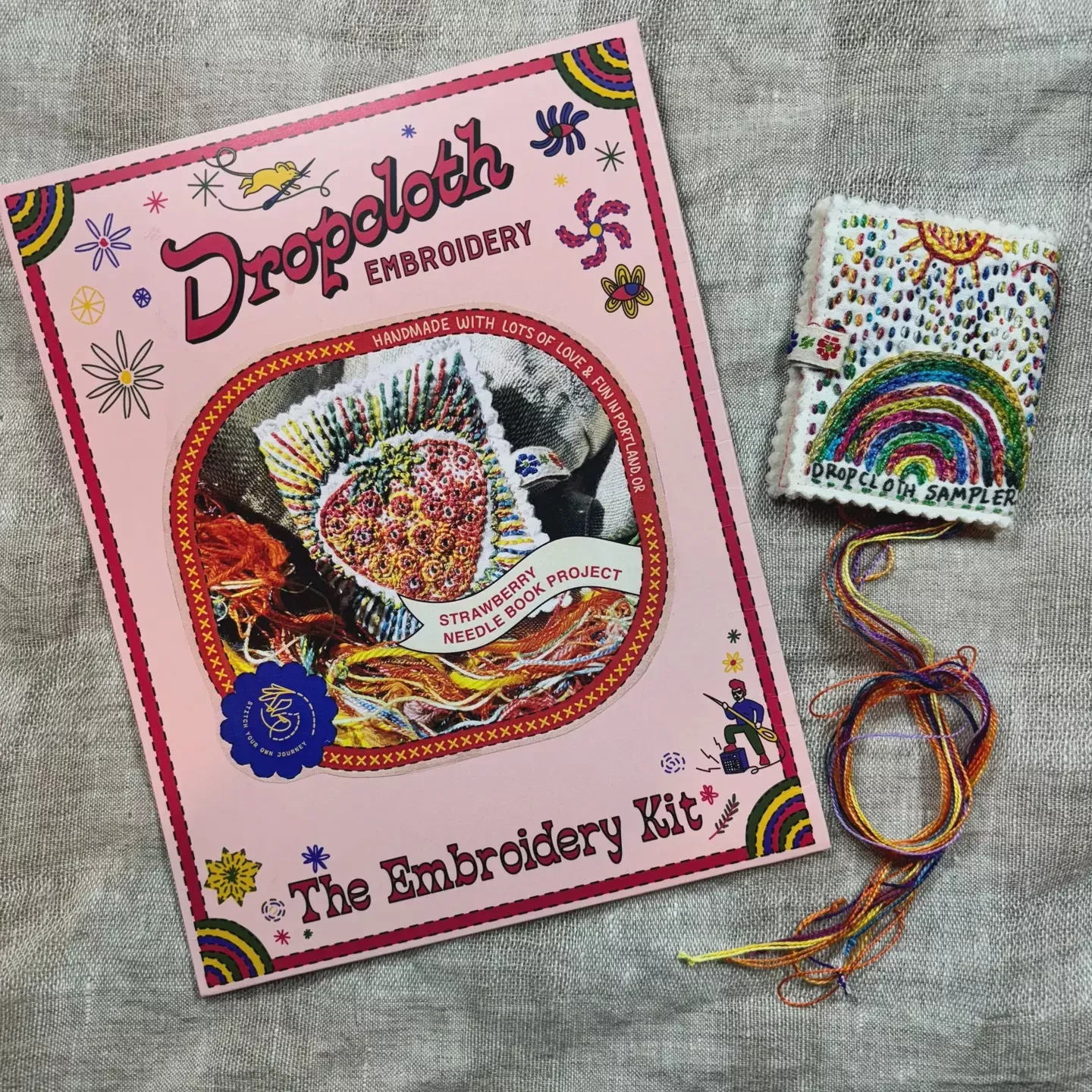 Strawberry Needlebook Project Embroidery Kit