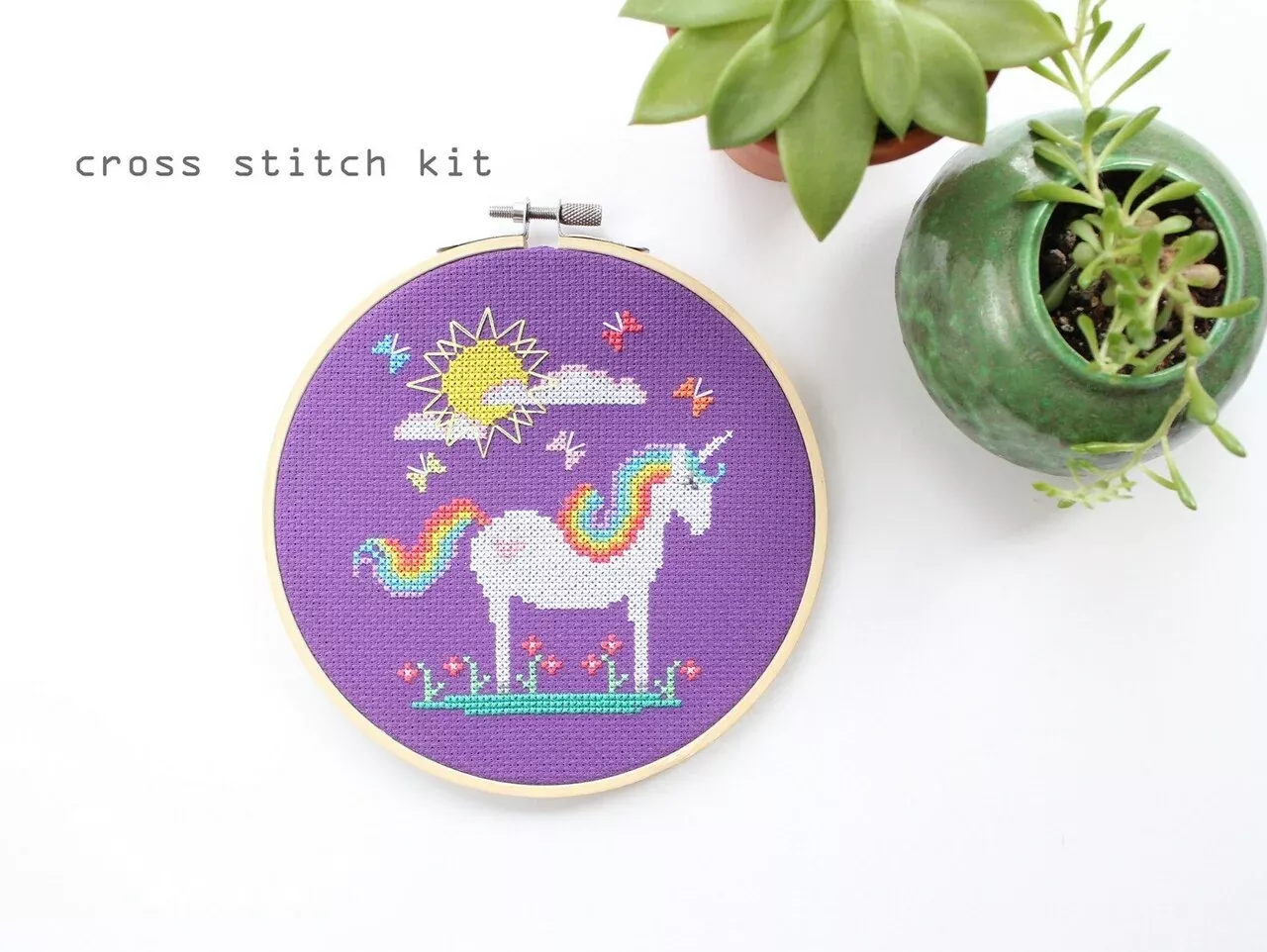 Sunshine Unicorn Kit (Counted Cross Stitch)**