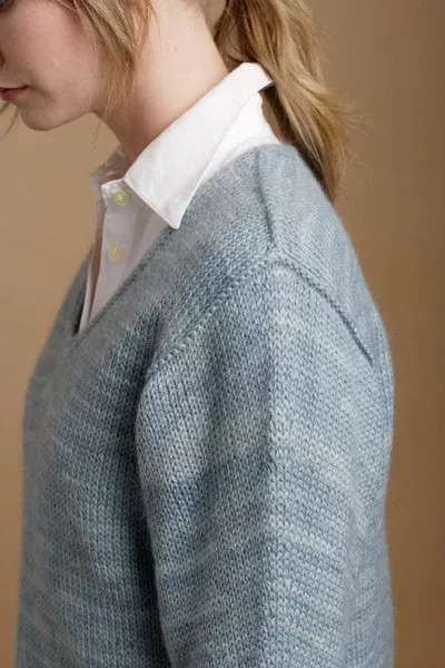 V-Neck with Sleeve Detail by Shibui