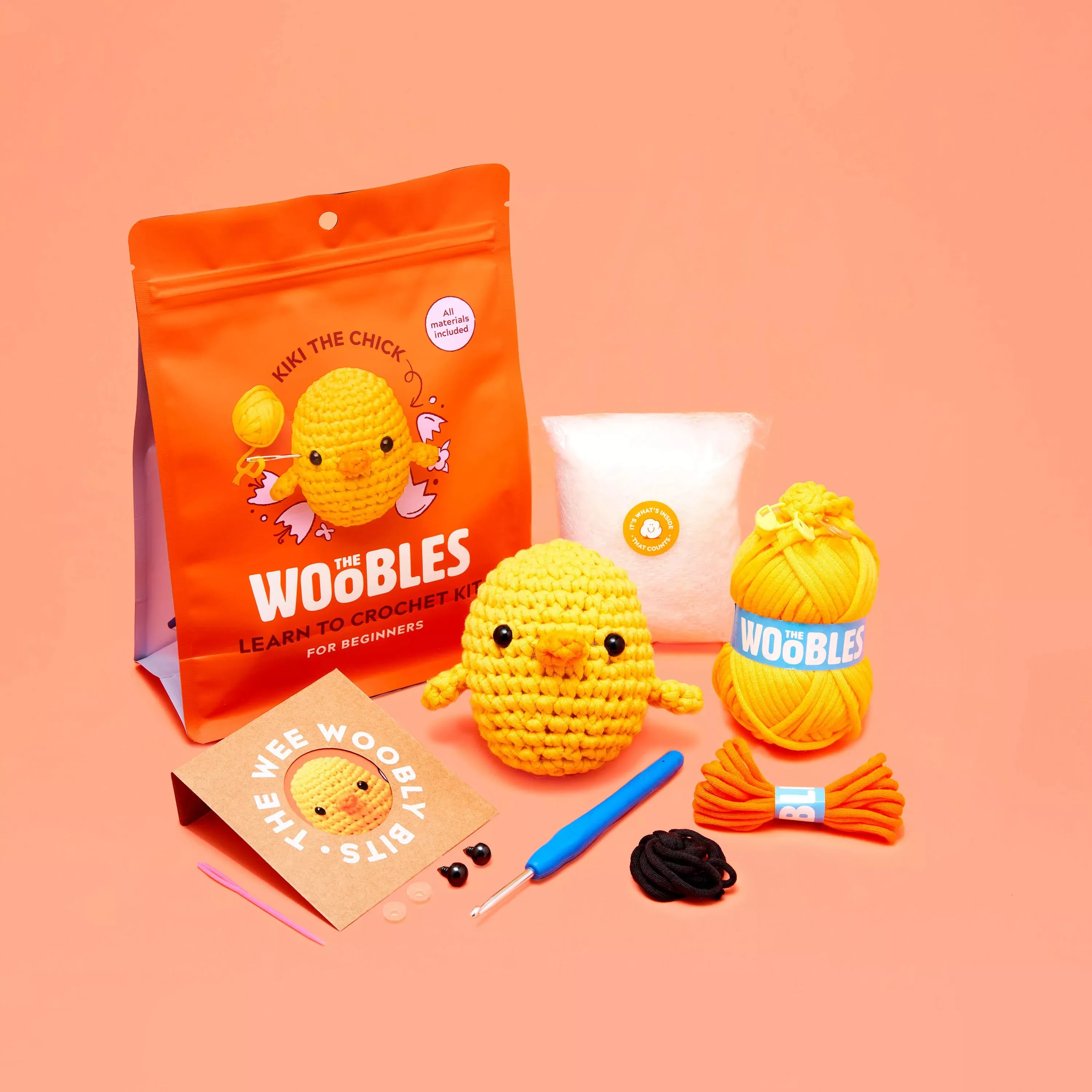 Woobles -- Kiki the Chick Beginner Crochet Kit