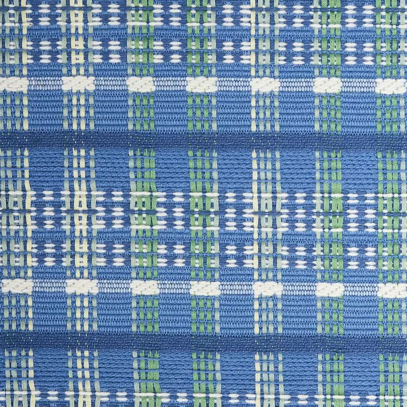 Zealand Check Peacock 79071 by Schumacher Designer Fabric