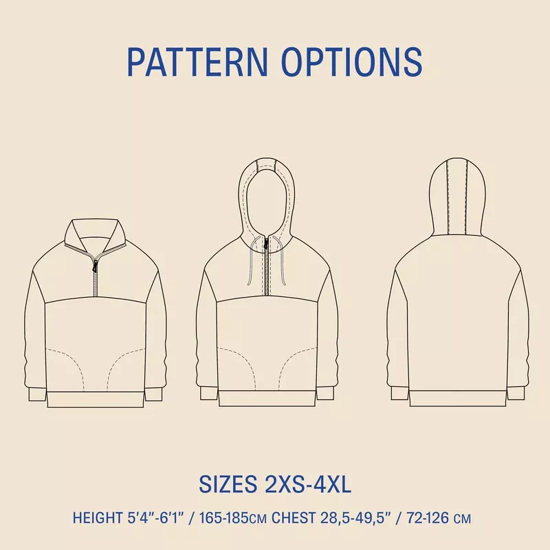 Zip Up Sweater sewing pattern