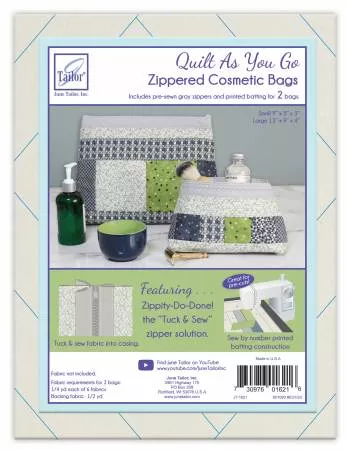 Zippity Do Done Cosmetic Bags QAYG Lt Gray Zip