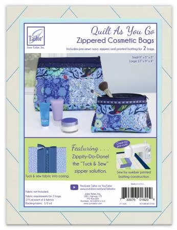 Zippity Do Done Cosmetic Bags QAYG Navy Zip