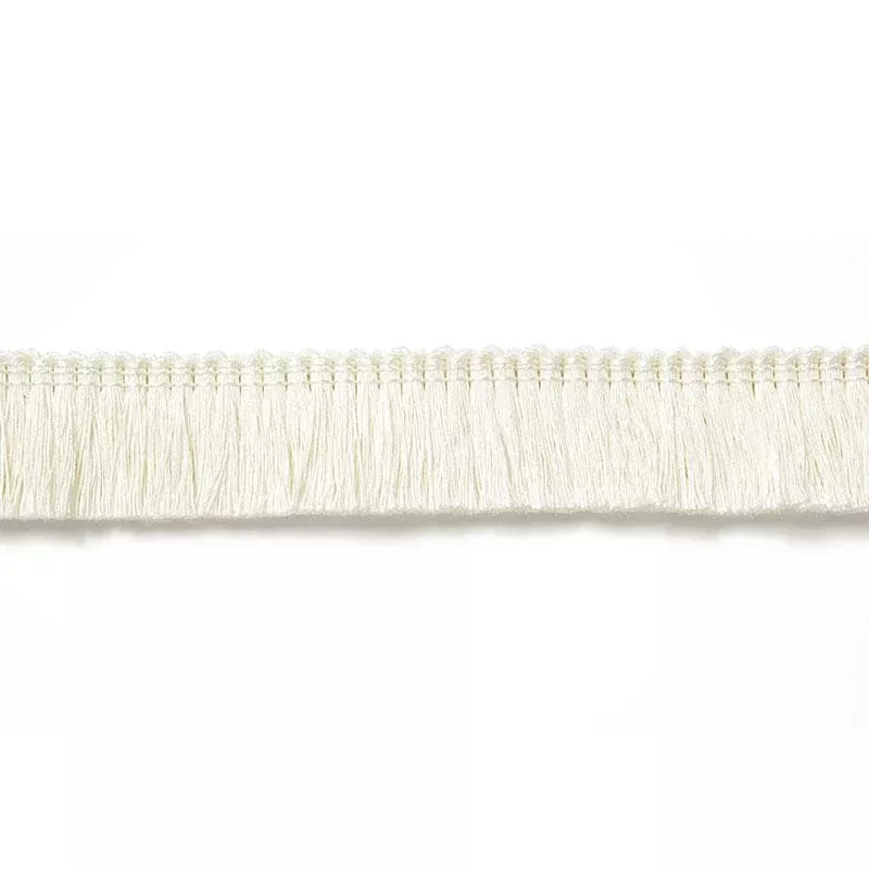 Zoe Linen Ruche Blanc 65440 by Schumacher Designer Trim