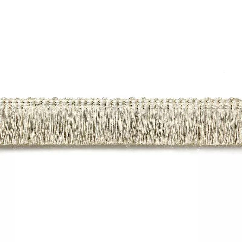 Zoe Linen Ruche Greige 65442 by Schumacher Designer Trim
