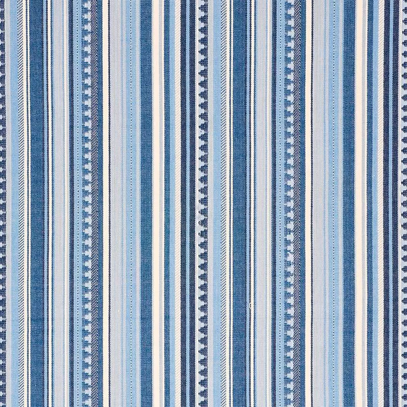Zuni Stripe Blue 78731 by Schumacher Designer Fabric