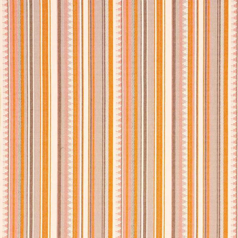 Zuni Stripe Orange & Pink 78732 by Schumacher Designer Fabric